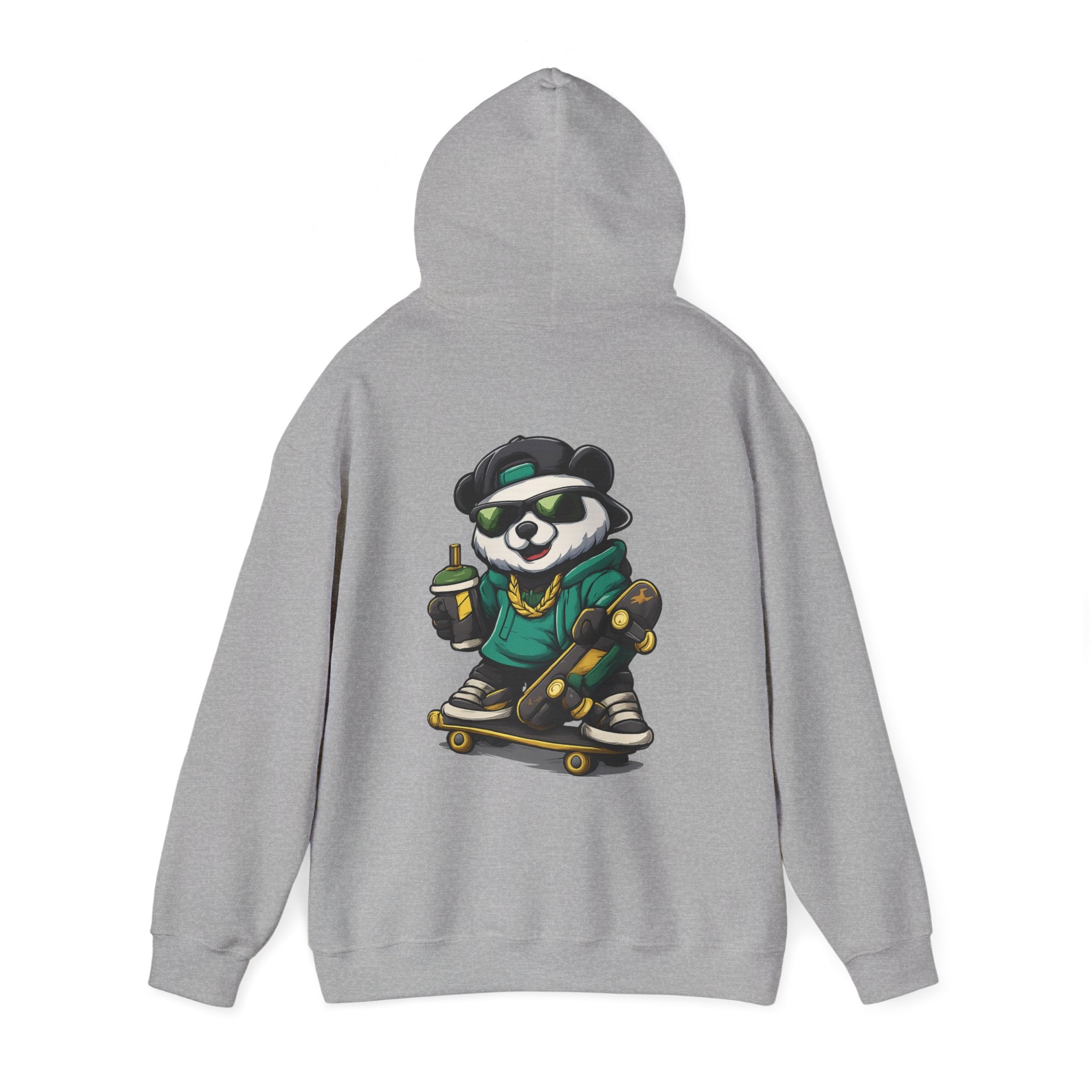 Skater Panda Hoodie — Streetwear Skateboard Graphic Pullover