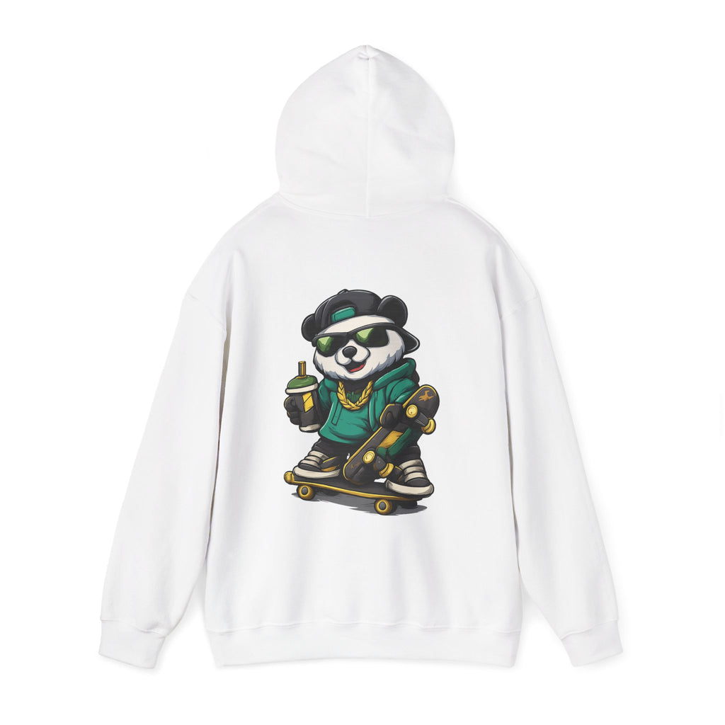 Skater Panda Hoodie — Streetwear Skateboard Graphic Pullover