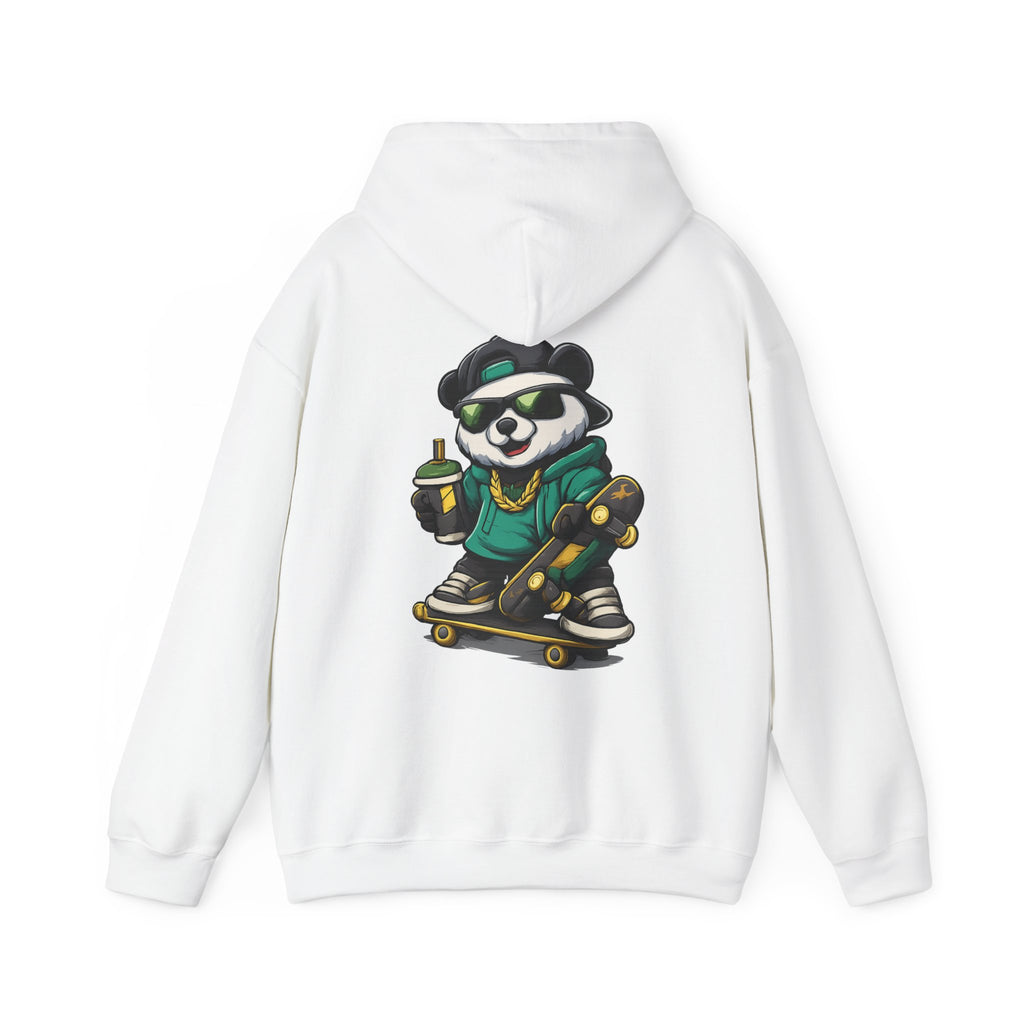 Skater Panda Hoodie — Streetwear Skateboard Graphic Pullover