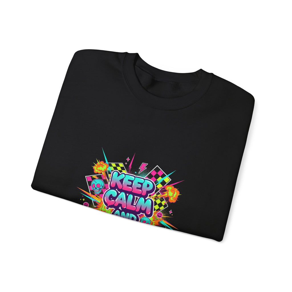 Keep Calm and Crash Out Sweatshirt | neon graffiti, meltdown design
