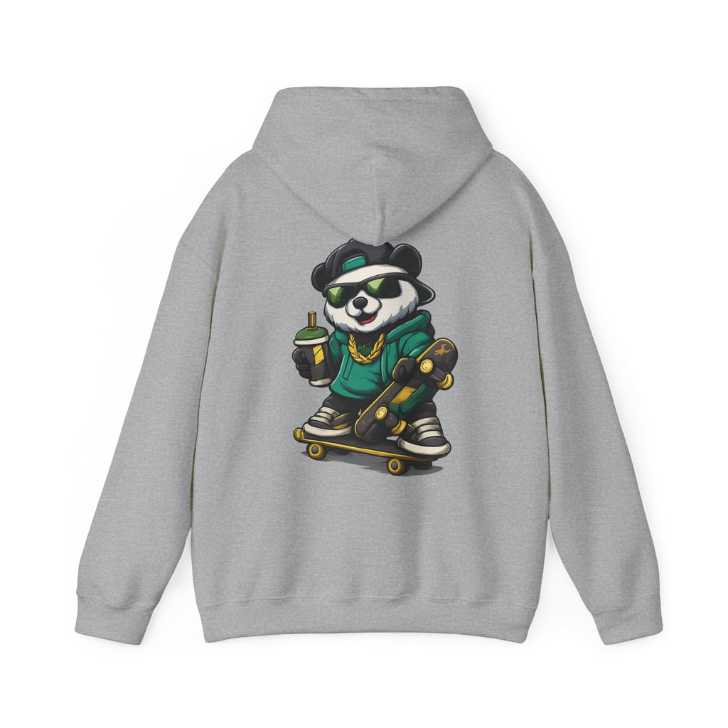 Skater Panda Hoodie — Streetwear Skateboard Graphic Pullover