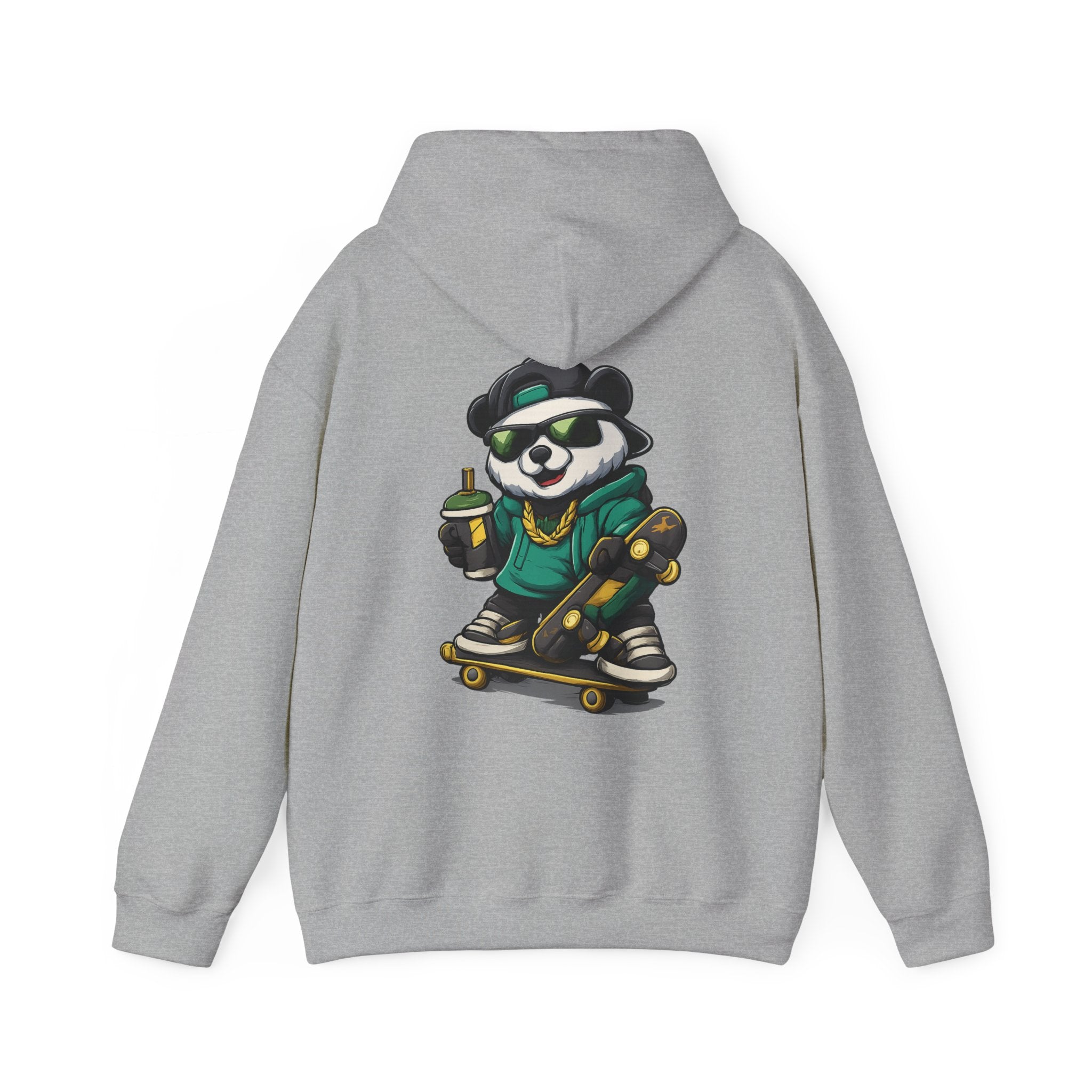 Skater Panda Hoodie — Streetwear Skateboard Graphic Pullover