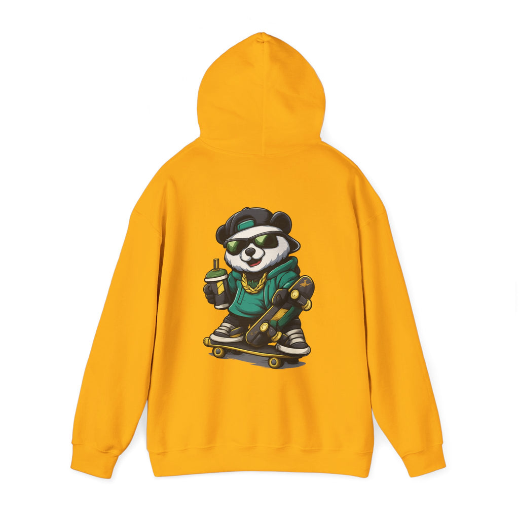 Skater Panda Hoodie — Streetwear Skateboard Graphic Pullover