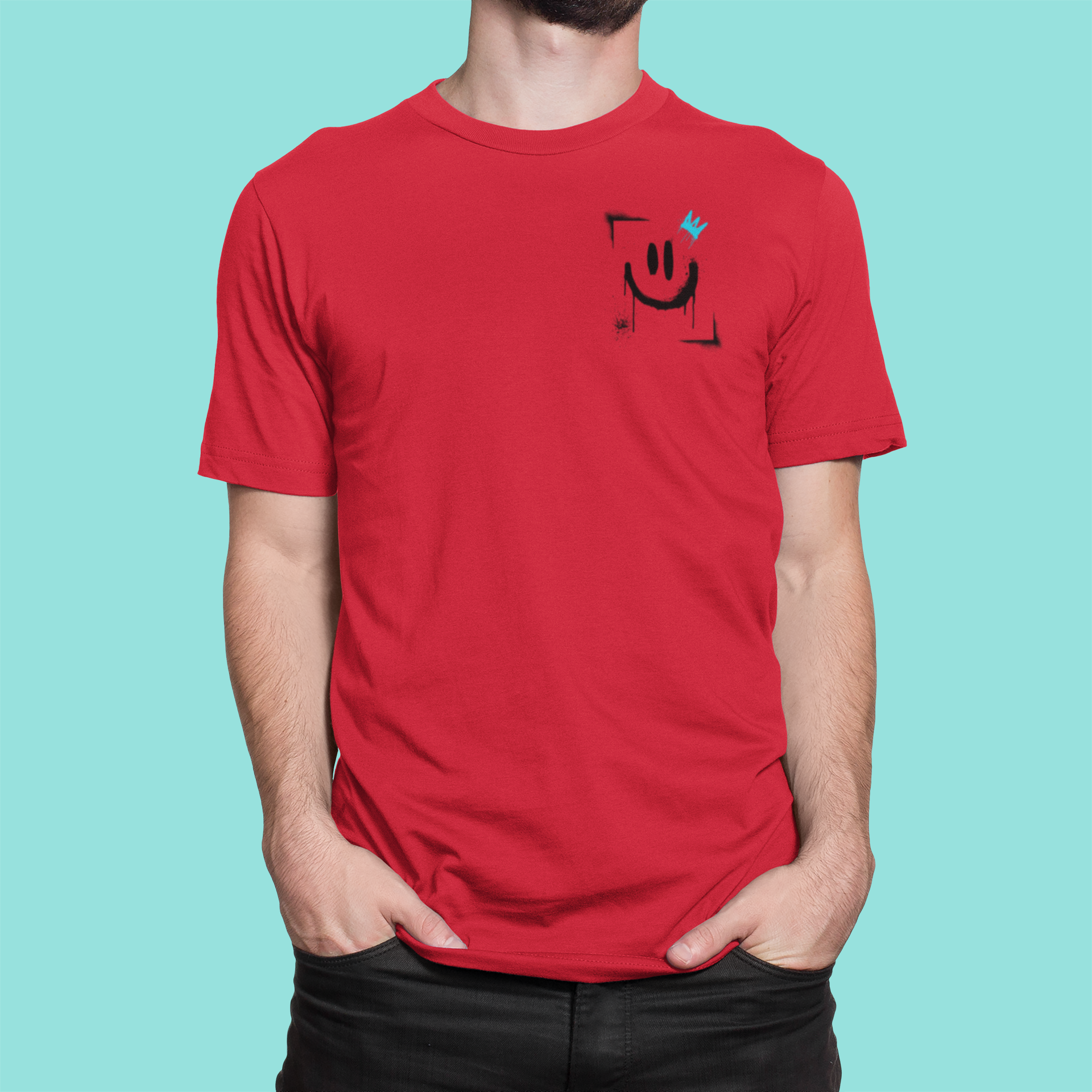 Smiley Crown Tee — Street Art Graffiti Smile T-Shirt
