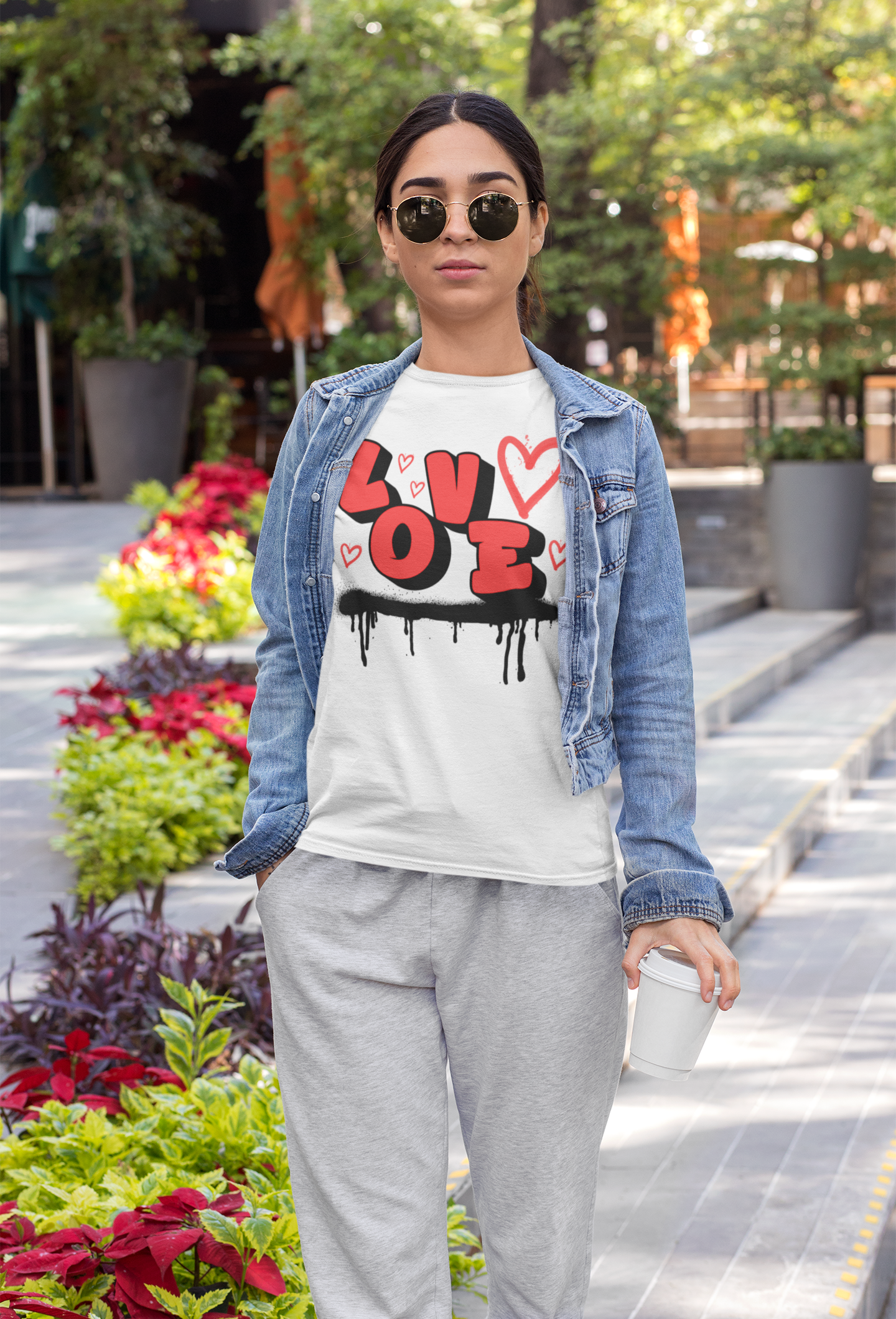 Love Graffiti T-Shirt — Red Heart Street Art Tee