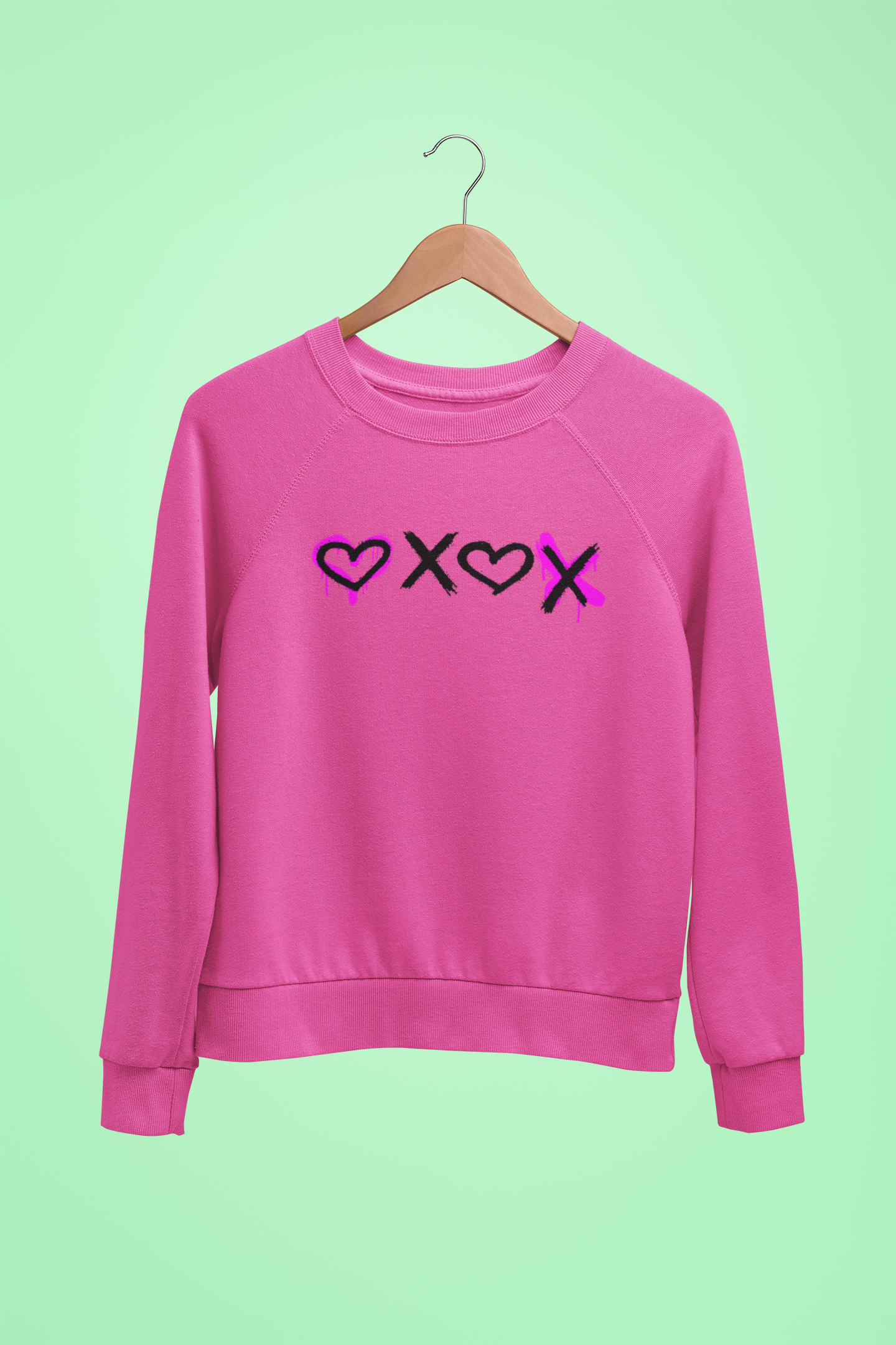 Heart X Heart Graffiti Crewneck Sweatshirt