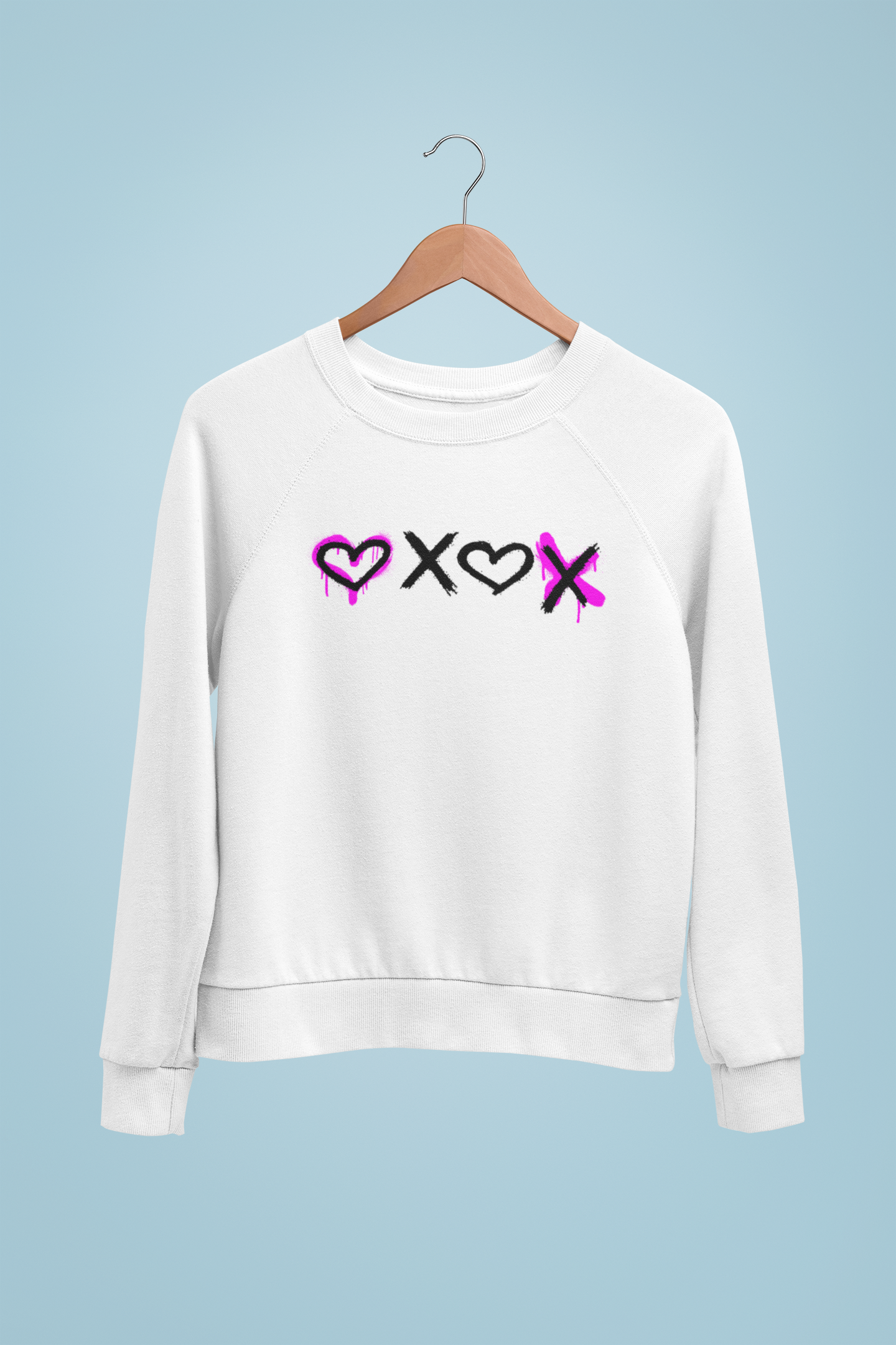 Heart X Heart Graffiti Crewneck Sweatshirt