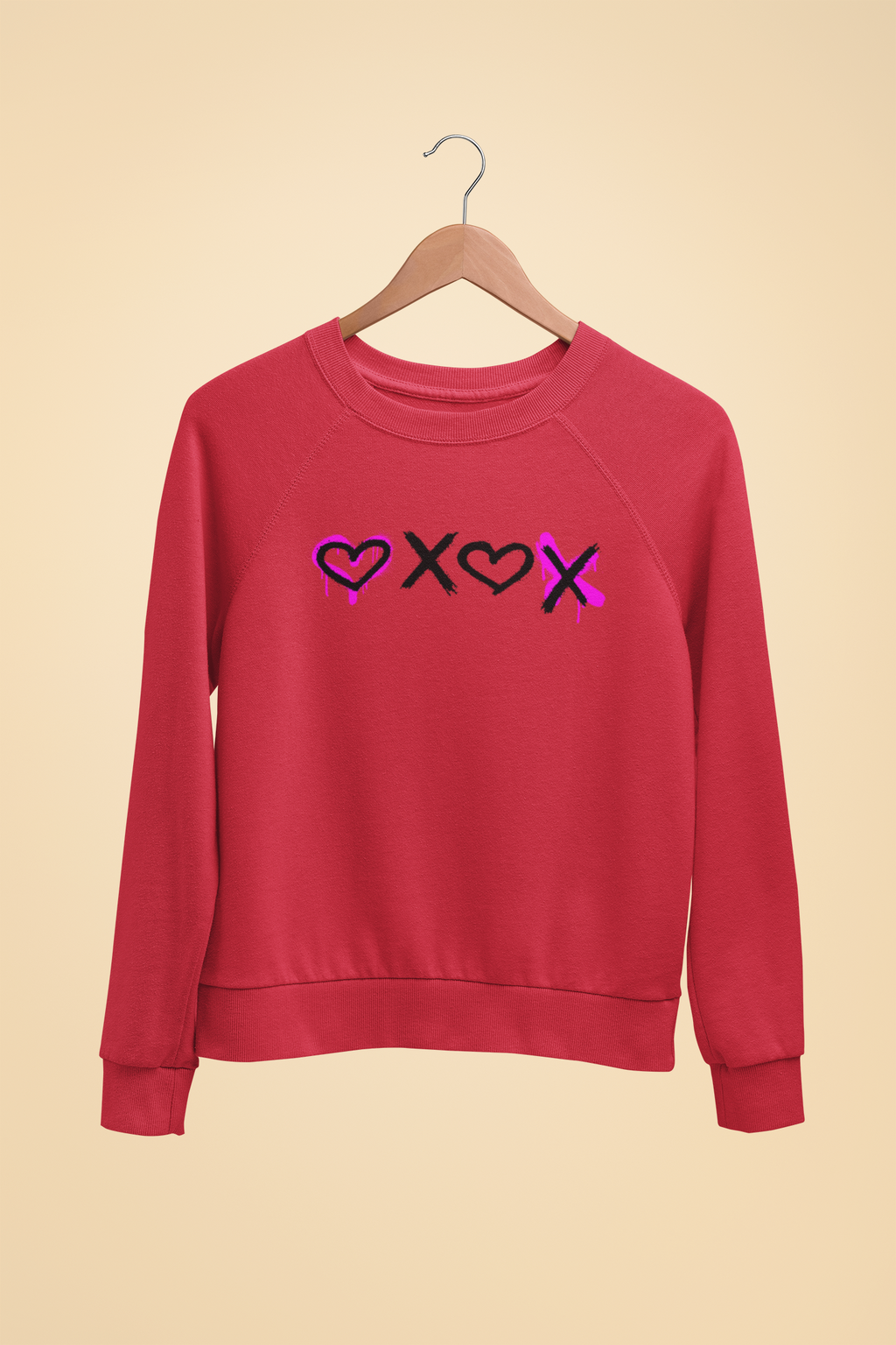 Heart X Heart Graffiti Crewneck Sweatshirt