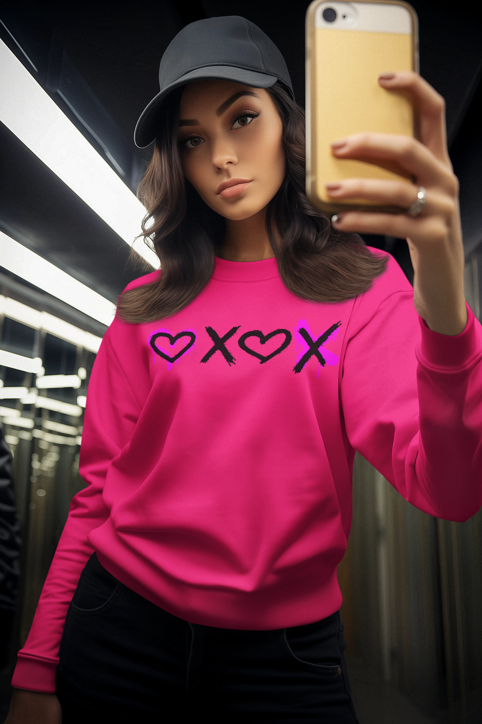 Heart X Heart Graffiti Crewneck Sweatshirt