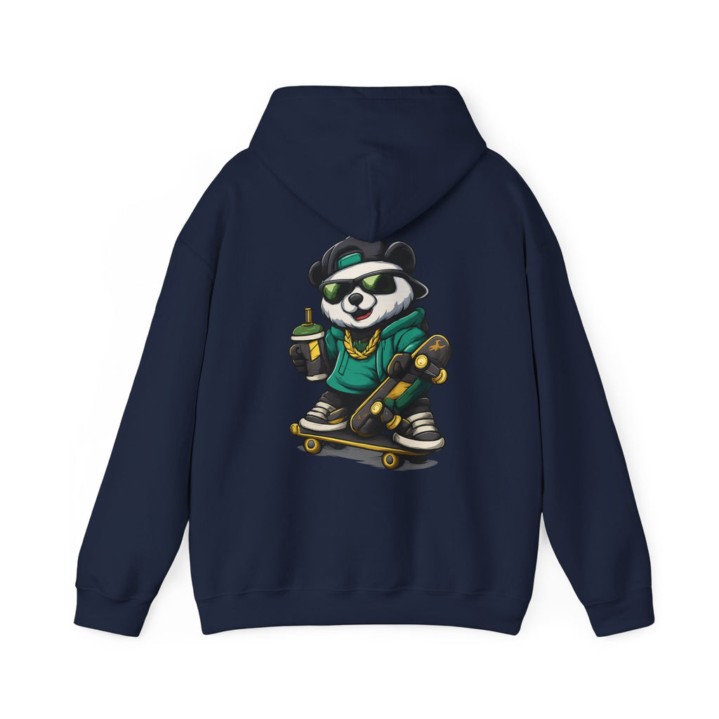 Skater Panda Hoodie — Streetwear Skateboard Graphic Pullover