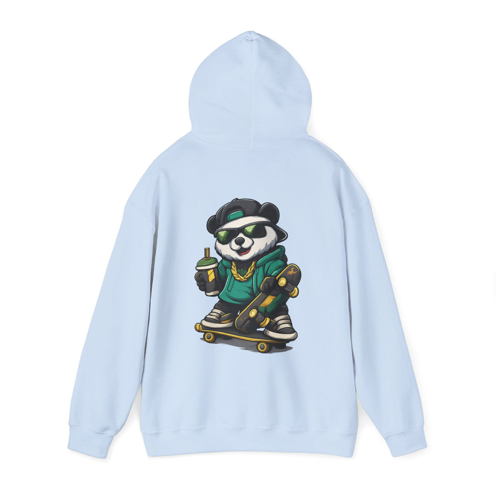 Skater Panda Hoodie — Streetwear Skateboard Graphic Pullover