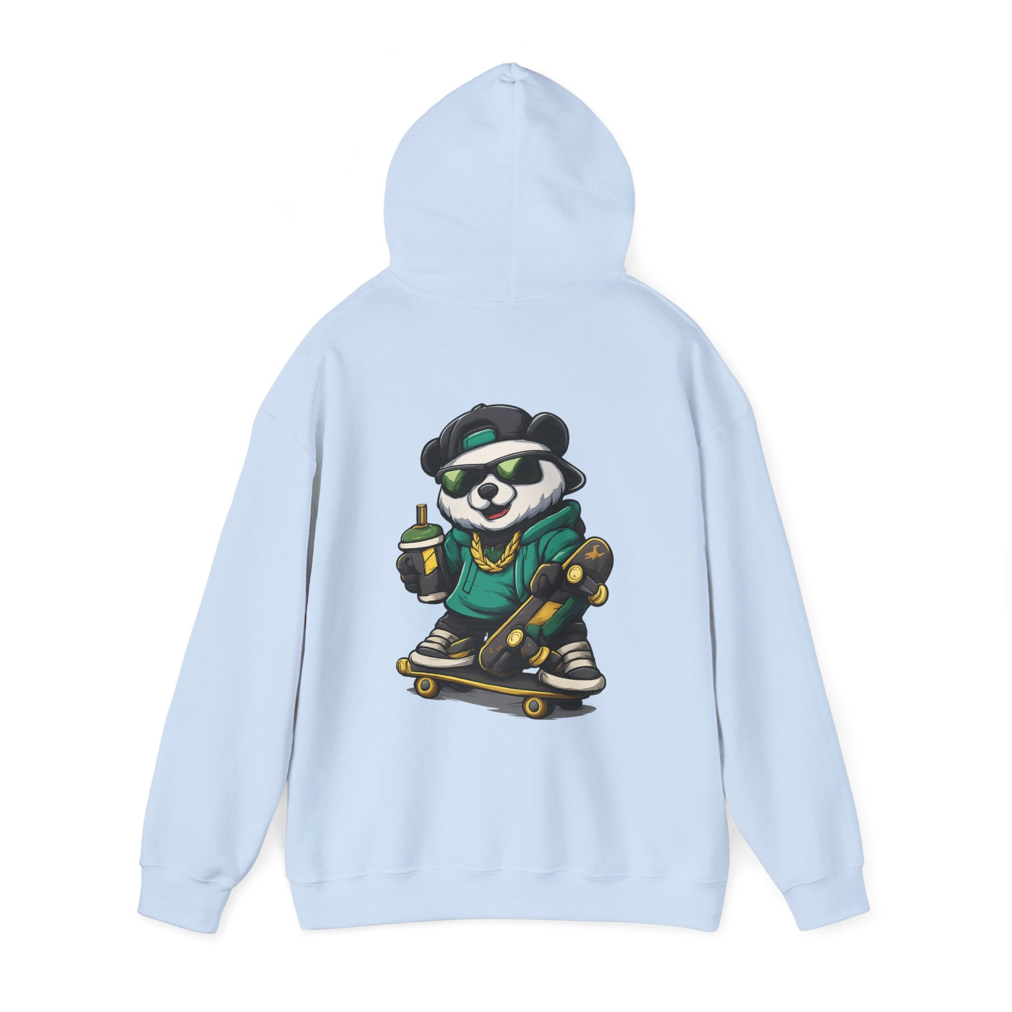 Skater Panda Hoodie — Streetwear Skateboard Graphic Pullover