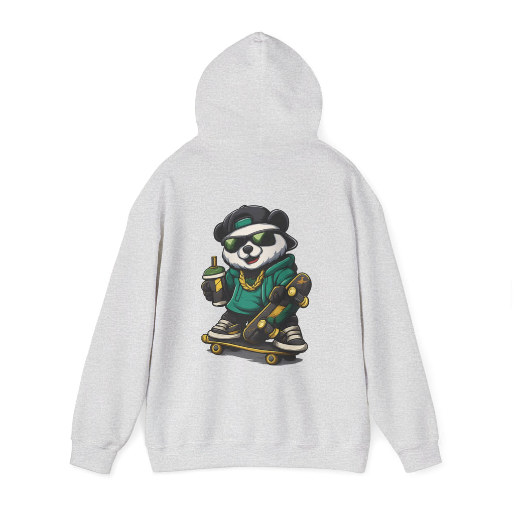Skater Panda Hoodie — Streetwear Skateboard Graphic Pullover