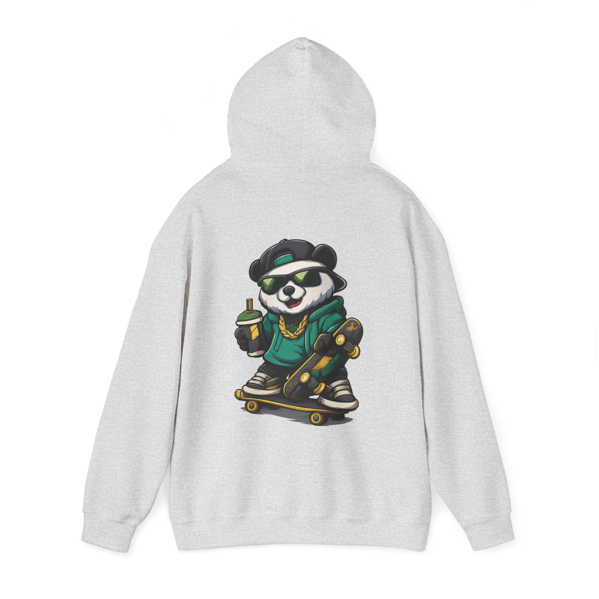Skater Panda Hoodie — Streetwear Skateboard Graphic Pullover