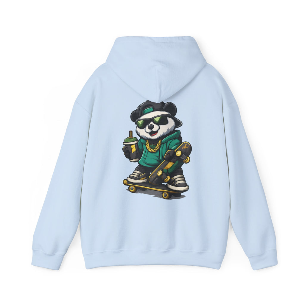 Skater Panda Hoodie — Streetwear Skateboard Graphic Pullover