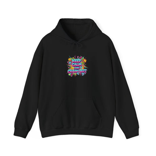 Crash Out Meltdown Graphic Hoodie | neon warning, graffiti skate