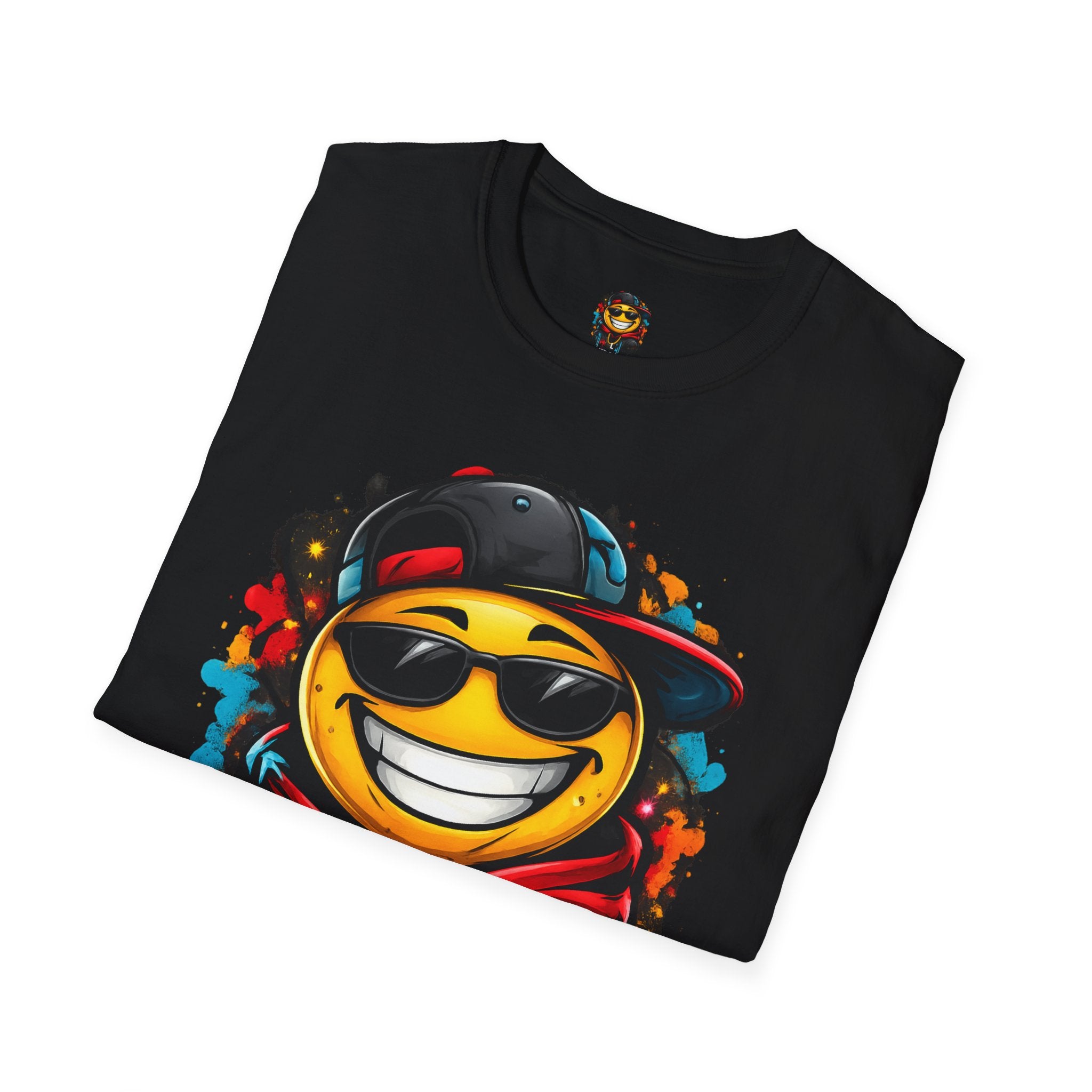 Smiley Streetwear T-Shirt — Cool Emoji Graffiti Design
