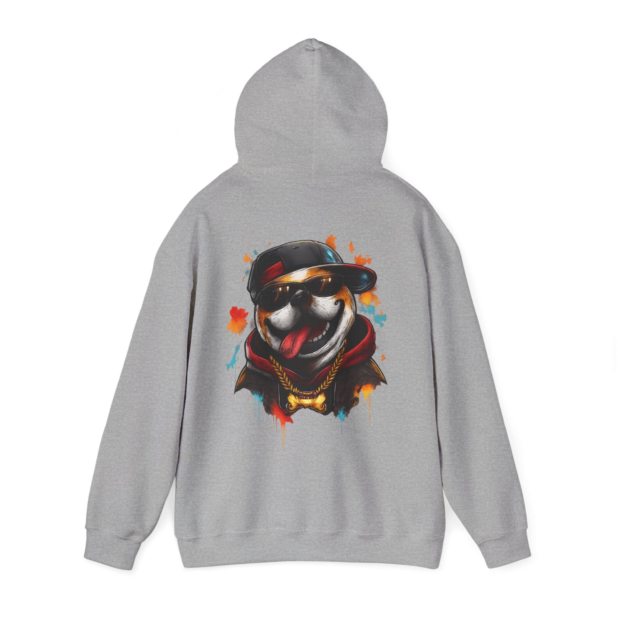 Husky Streetwear Hoodie — Cool Dog Graffiti Pullover