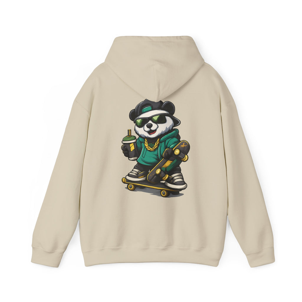 Skater Panda Hoodie — Streetwear Skateboard Graphic Pullover