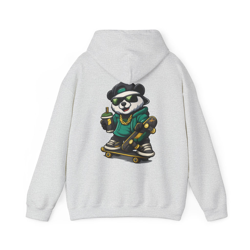 Skater Panda Hoodie — Streetwear Skateboard Graphic Pullover