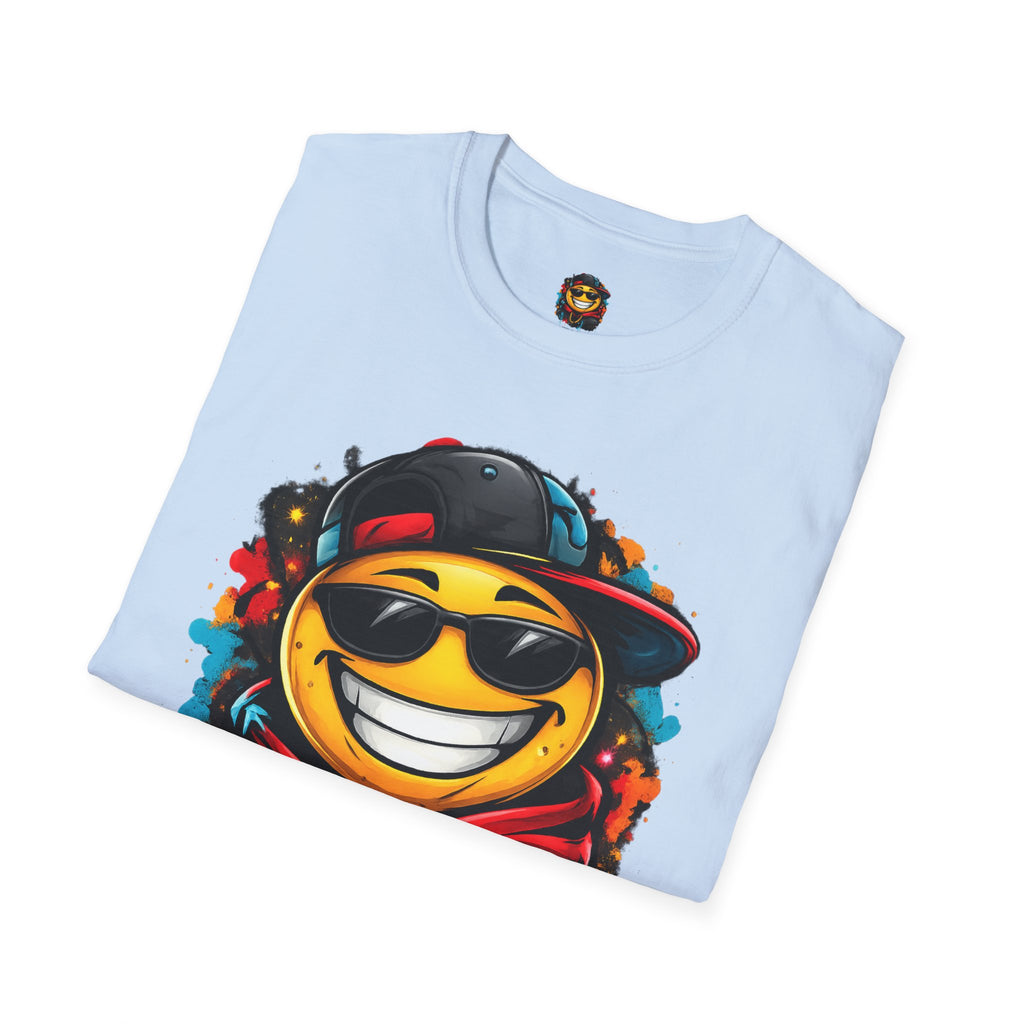 Smiley Streetwear T-Shirt — Cool Emoji Graffiti Design