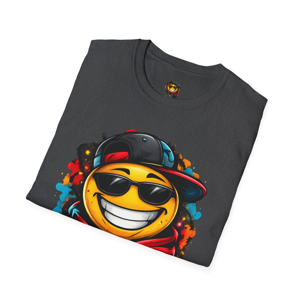 Smiley Streetwear T-Shirt — Cool Emoji Graffiti Design