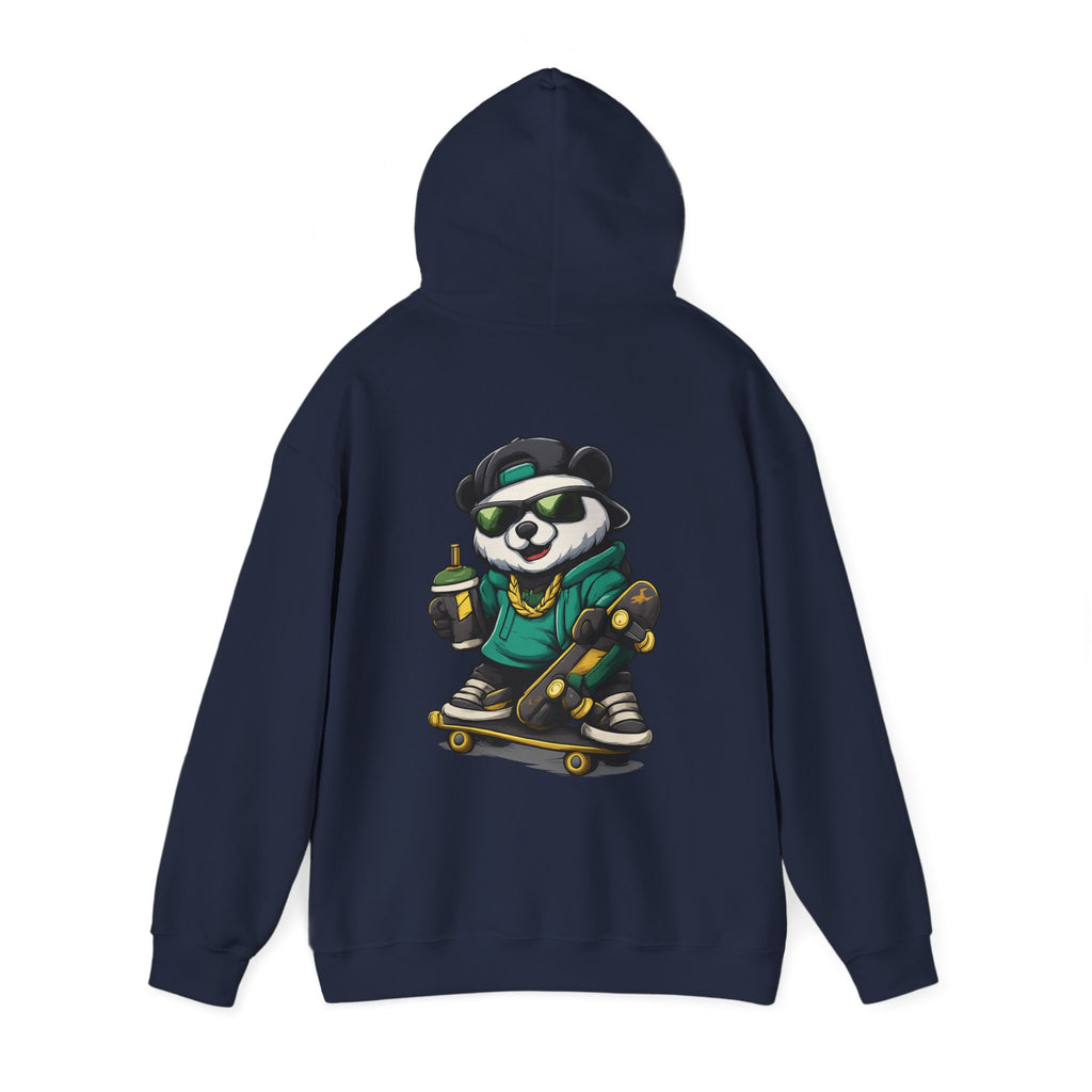 Skater Panda Hoodie — Streetwear Skateboard Graphic Pullover