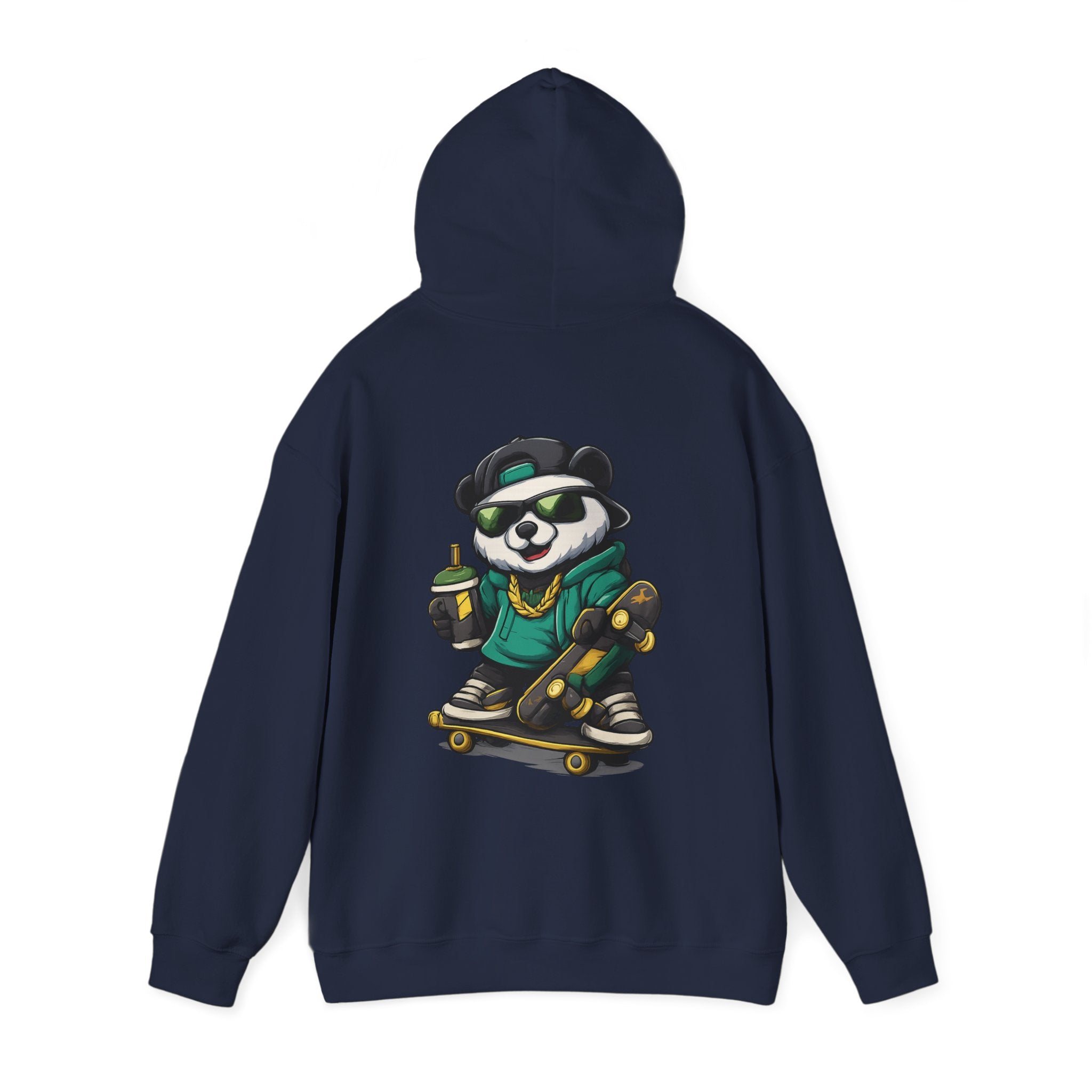 Skater Panda Hoodie — Streetwear Skateboard Graphic Pullover