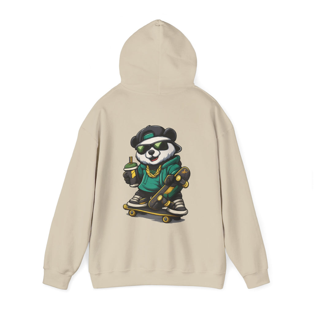 Skater Panda Hoodie — Streetwear Skateboard Graphic Pullover