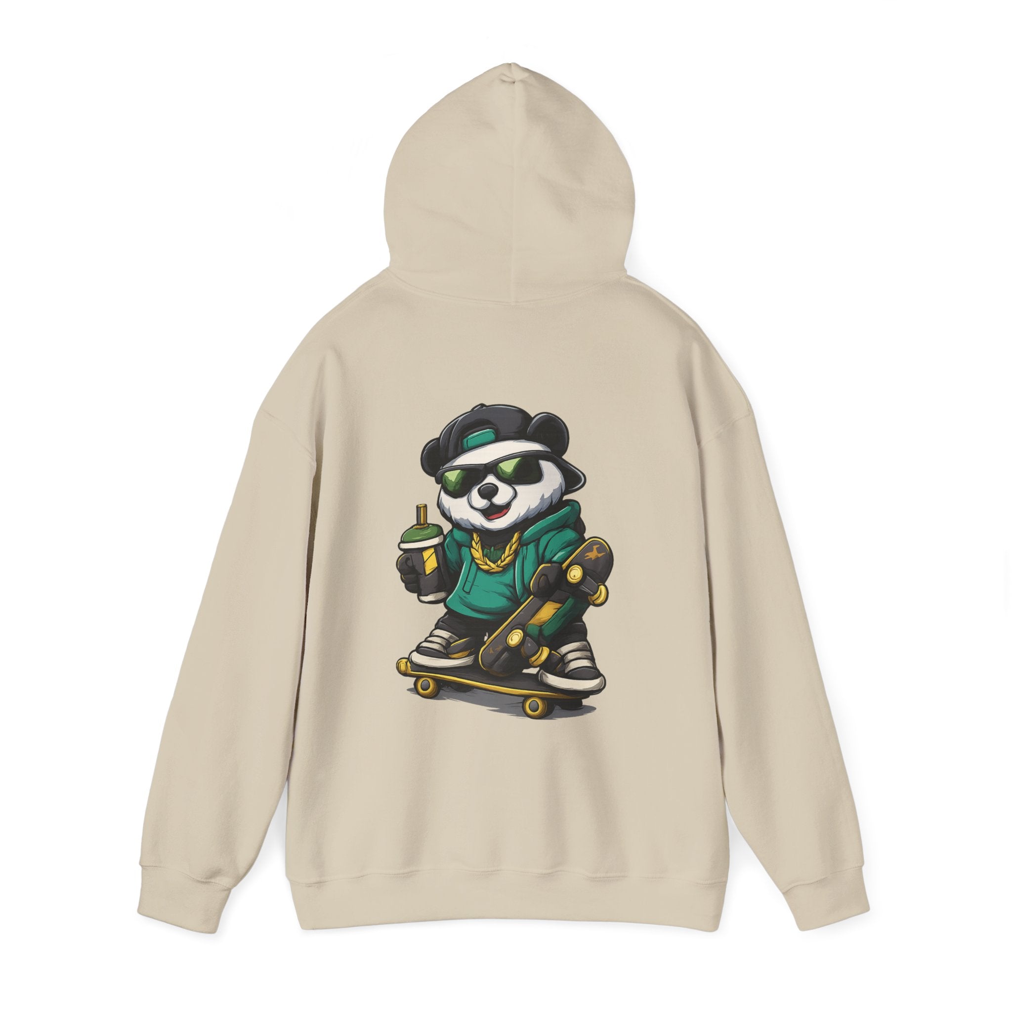 Skater Panda Hoodie — Streetwear Skateboard Graphic Pullover