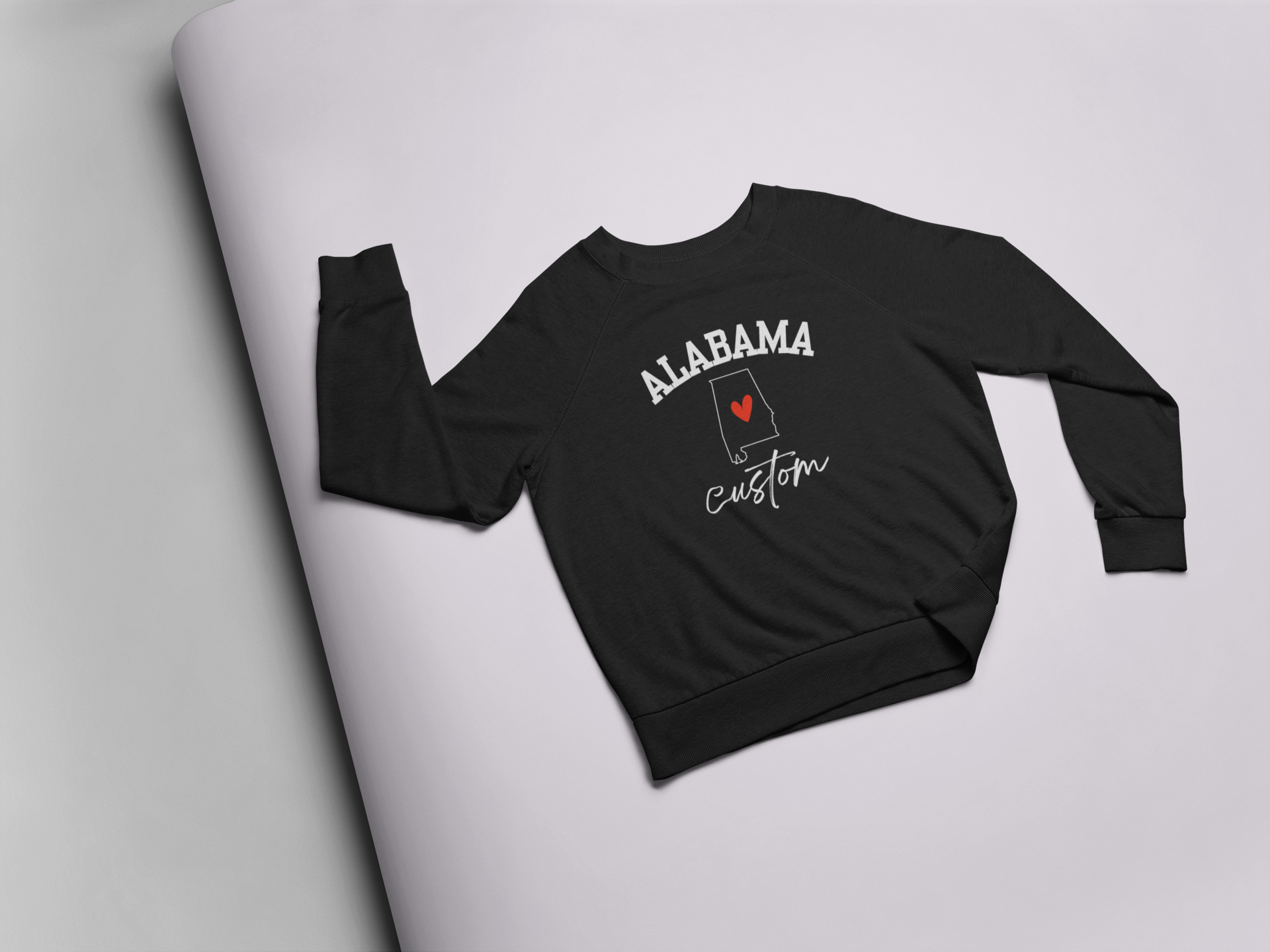 Alabama State Heart Custom Crewneck Sweatshirt