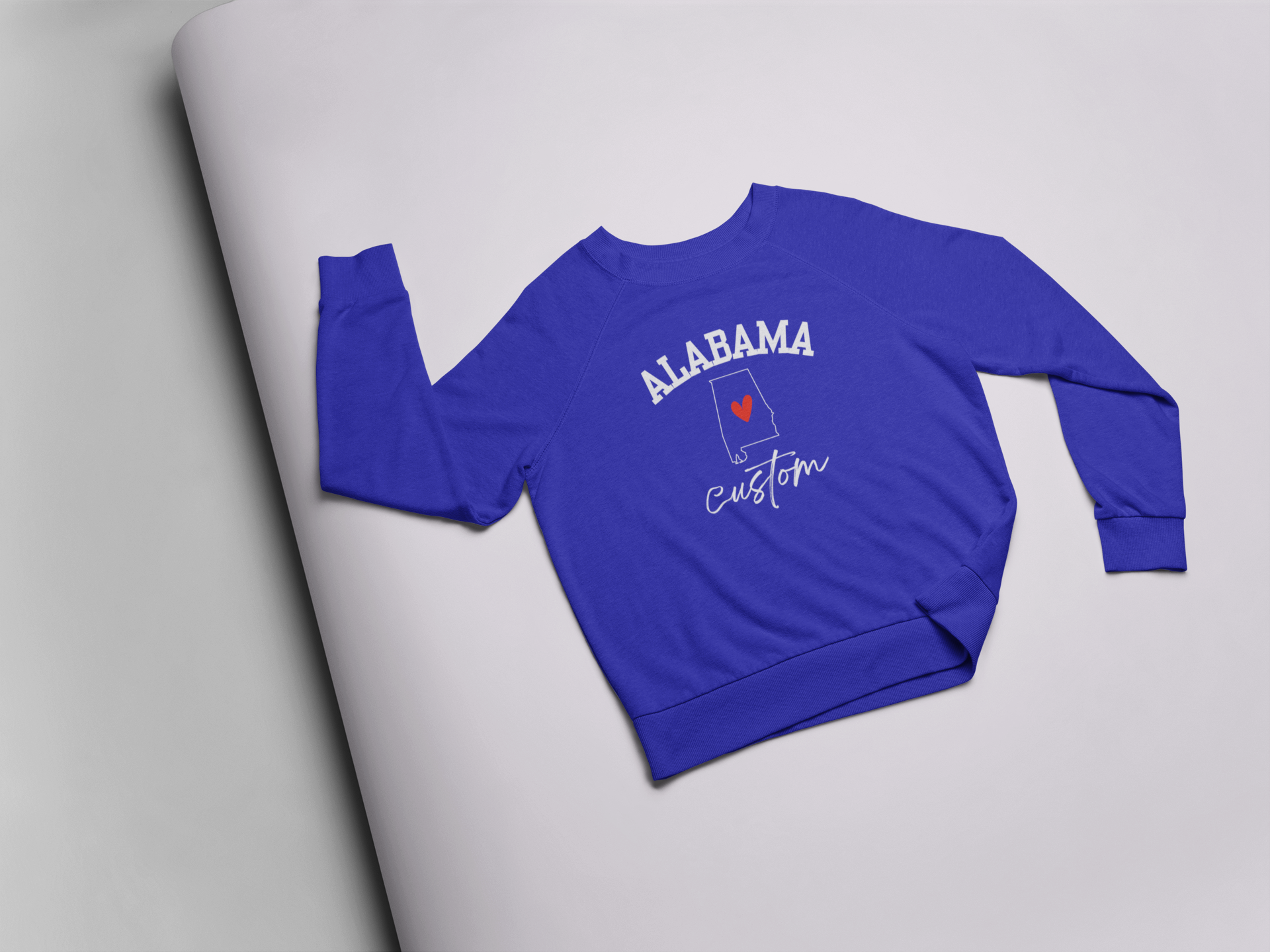 Alabama State Heart Custom Crewneck Sweatshirt
