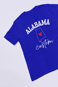 Alabama State Heart Custom T‑Shirt — Personalized Home State Tee
