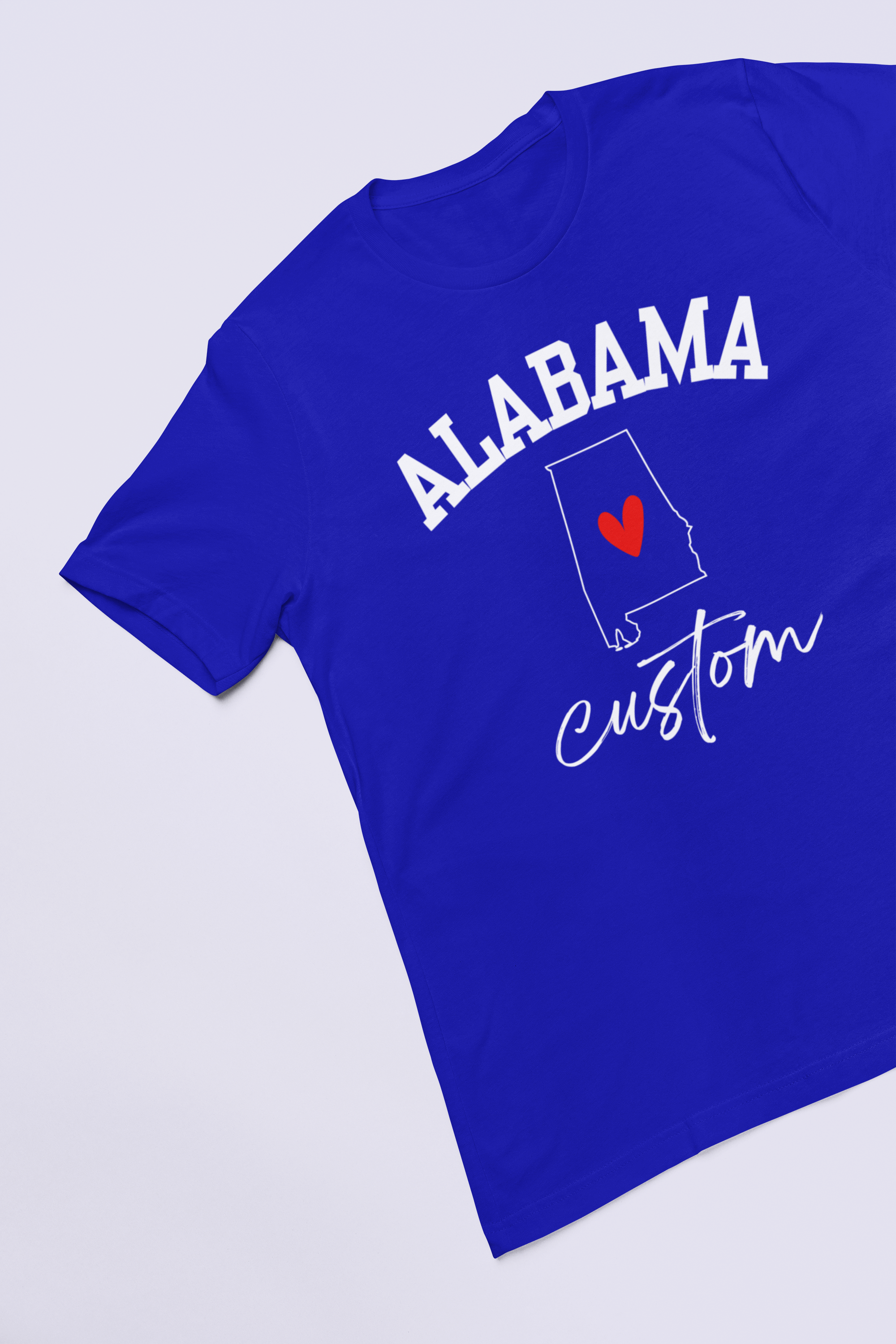 Alabama State Heart Custom T‑Shirt — Personalized Home State Tee